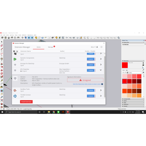 Встановлення плагіну MindSight Studios Skimp для SketchUp